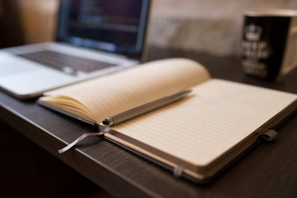 Illustrative photograph of notebook Pen